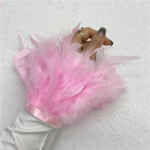 Women Natural Fur <strong>Feather</strong> <strong>Cuffs</strong> Sexy <strong>Snap</strong> on Bracelet Arm <strong>Cuff</strong> Shirts Sleeves for Women Real Ostrich <strong>Feather</strong> Anklet Wrist <strong>Cuff</strong> - Product Image 4