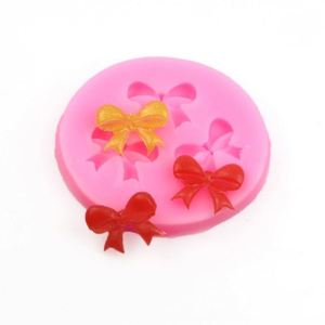 Moules en silicone 3D en forme de nœud papillon, outils de pâtisserie, moules à fondant pour la décoration de gâteaux, OEM/ODM - Product Image 1