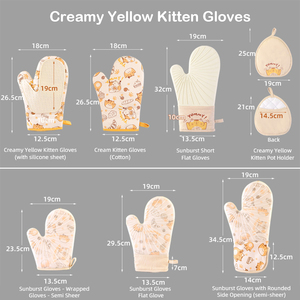 Commercio all'ingrosso Kawaii Cat Baking Essentials Kit guanti da forno raschietto per imbastire spazzola mattarello porta-pentola raschietto - Product Image 6