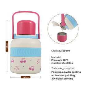 Botella de Agua Infantil Northfox de 800 ml, de Acero Inoxidable, Aislada al Vacío, con Tapa de Vaso, a Prueba de Fugas, Libre de BPA, para la Escuela - Product Image 5