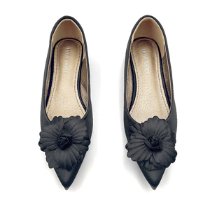 Zapatos Planos de Verano para Mujer con Diseño Floral Negro, Calzado de Moda al por Mayor, Nuevo Diseño Personalizado, Fabricantes de Zapatos Femeninos - Product Image 4