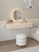 Coiffeuse murale moderne au design simple, blanc crème, pour chambre à coucher, maison, appartement, hôtel