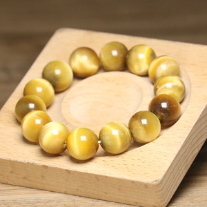 Vente chaude Or Oeil De Tigre Perlé Bracelet À La Main Armure Élastique Pierre D'<span class=keywords><strong>énergie</strong></span> De Guérison pour Les Femmes 12mm Perles <span class=keywords><strong>Bijoux</strong></span> - Product Image 4
