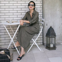 Nouveautés 2026 : Robe Chemise Femme Élégante en Coton et Lin de Style Coréen – Vêtements Féminins Tendance