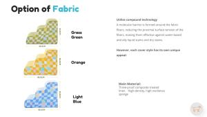 Rampa para escaleras de perro Azul de lujo, espuma extraíble de alta calidad, estampado de pata de perro con triple estampado Universal para gatos pequeños, perros, camas para mascotas - Product Image 6