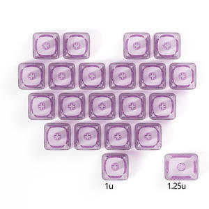 Aflion 21 corazón teclas transparentes <span class=keywords><strong>MOA</strong></span> Prlfile hermosa luz transmisiva carácter libre teclas impresión personalizada - Product Image 1