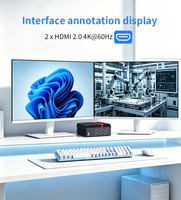 Mini-PC Ryzen Barebone AMD Embedded R2314 Lüfterloser Computer 6 COM RS485 2 HDMI 4K 12V-24V DC für Industrieautomation AGV Edge