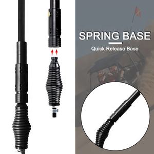 Mât de drapeau de fouet de sécurité pour Mine en fibre de verre de 3M 10 pieds avec drapeau réfléchissant et Base à ressort à dégagement rapide pour les mines de camions - Product Image 4