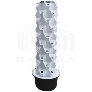 60L 12 layer 96 holes farming rotating vertical hydroponic tower diy