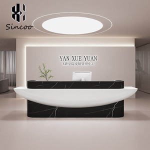 Mostrador de Recepción Moderno de Fibra de Vidrio de Lujo para Salón de Belleza, Hotel y Gimnasio - Personalizable, Duradero, de Uso Comercial - Product Image 1
