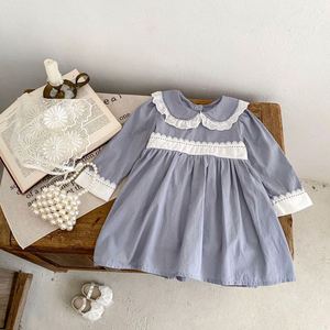 Engepapa Herfst Kinderen Katoenen Ronde Hals Kraag Kant Jurkje Meisjes Kleding Baby Casual Romper - Product Image 6