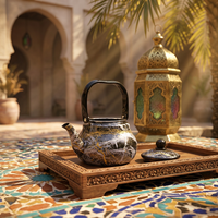 Bouilloire à thé émaillée de style arabe, pot émaillé en forme de poire anti-fuite, bouilloire à thé