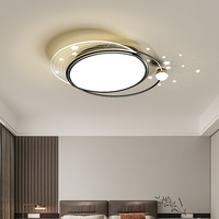 JACKSUN Plafonnier LED nordique moderne pour chambre principale Projection d'étoiles romantiques de luxe Phare de salon simple