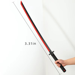 <span class=keywords><strong>Katana</strong></span> LED de 39.72 pulgadas con luz, recargable, no afilada, accesorio de cosplay con funda negra para exhibición - Product Image 1