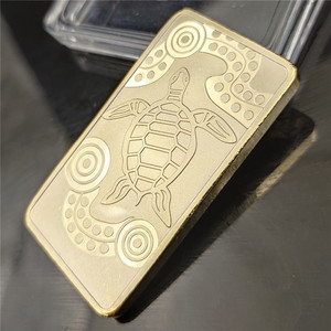 Thỏi Thỏi Mạ Vàng 2011 Nữ Hoàng Elizabeth II 1 Oz Rùa Biển Úc - Product Image 2