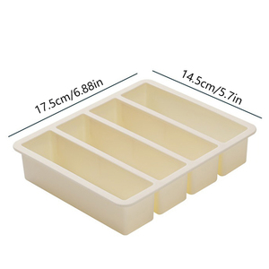 Rectangular Silicone Ice Cube Tray with Lid 100 <b>Food</b> Grade Long Strip Mold Reusable Eco Friendly Freezer Safe - Product Image 6