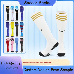 Calcetines de Fútbol Deportivos Personalizados al por Mayor, de Verano, a Rayas, Tejidos, por Encima de la Rodilla, Finos, de Secado Rápido, con Estampado de Clubes de Fútbol - Product Image 6