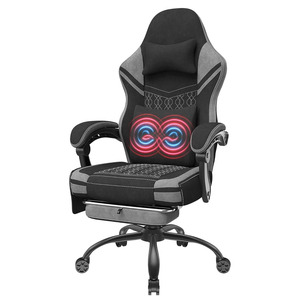 เก้าอี้คอมพิวเตอร์ปรับเอนได้สำหรับเล่นเกมในห้องนักบินพร้อมด้วยจอภาพ2ตัว - Product Image 1