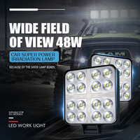 HAIZG — système d'éclairage universel, projecteur à LED 12/24V 48W, lampe de travail, camion, voiture, SUV, véhicule, projecteur