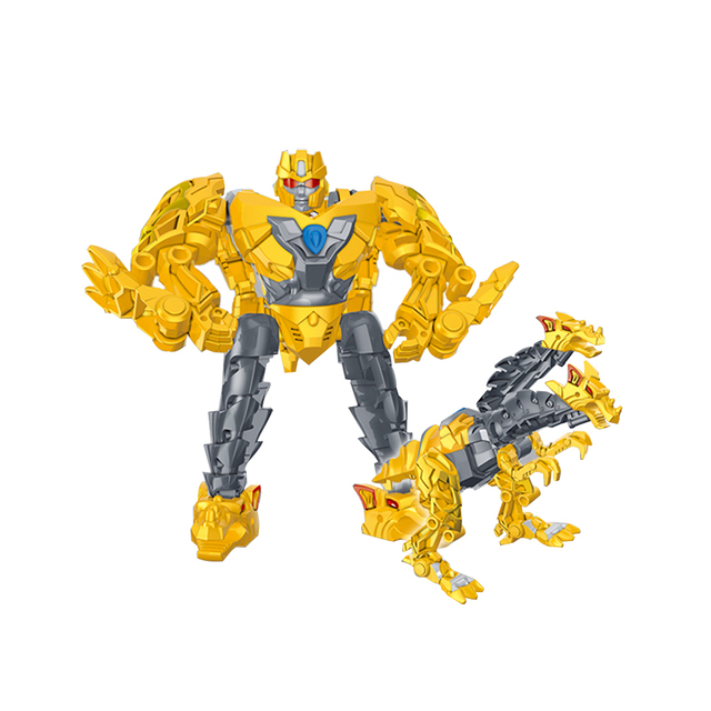 DC Hot Seller DIY 5 in 1 Transform Dinosaur Warrior Double Dragon Model Toy Robots for Kids