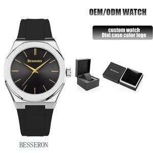 Relojes Personalizados para Hombre, Reloj de Pulsera con Función de Fecha, Relojes de Cuarzo con Correa de Goma, Movimiento Japonés 2115 - Product Image 2