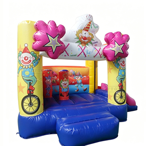 บ้านลมเป่าลมรูปตัวตลก Lilytoys พร้อมบันไดสำหรับเด็กเล็ก, บ้านลม PVC ทนทานสำหรับให้เช่า - Product Image 1