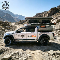 Huntoo Overland – Camping-car en aluminium léger pour pick-up 4x4 tout-terrain, avec toit relevable moderne et coulissant