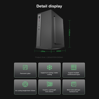 Boîtier de mini-tour MicroATX ITX en acier SPCC de 0,35 mm avec alimentation supérieure pour ordinateur de bureau
