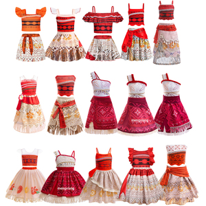 Disfraz <span class=keywords><strong>Ocean</strong></span> Moana colección vestido niños Cosplay niñas princesa Vaiana TV y película disfraces aventura bohemio Anime traje - Product Image 1