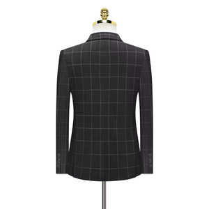 <span class=keywords><strong>Abito</strong></span> doppiopetto <span class=keywords><strong>abito</strong></span> da <span class=keywords><strong>uomo</strong></span> British grey Stripe Business Casual Suit <span class=keywords><strong>abito</strong></span> formale da <span class=keywords><strong>uomo</strong></span> Slim Fitting <span class=keywords><strong>abito</strong></span> da sposa da sposo - Product Image 2