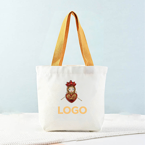 Sac fourre-tout en toile de luxe, simple et personnalisé, orange, avec impression personnalisée de poupées <span class=keywords><strong>Matriochka</strong></span> mignonnes - Product Image 6