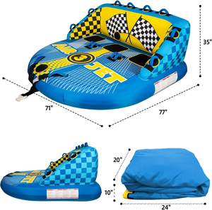 Customized inflatable nylon cloth cover for towable on water <b>sofa</b> for water skiing <b>air</b> cushion for inflatable towing on the sea - Product Image 6