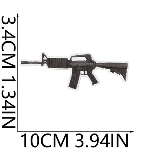 Fusil de sniper tissu brodé fer sur patch autocollant ventilateur habillé grenade patch <span class=keywords><strong>AK</strong></span> mitraillette - Product Image 5