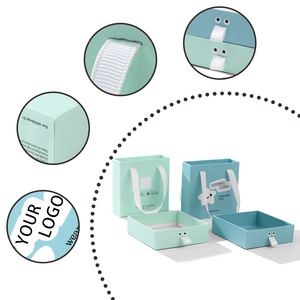 Sang trọng nhỏ đồ trang sức giấy Bao bì hộp Bông tai hộp đồ trang sức với xử lý và bọt chèn - Product Image 6