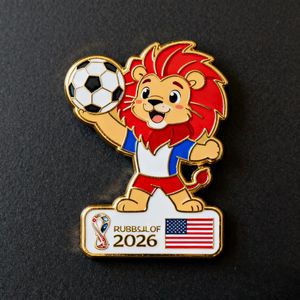 Aimant de réfrigérateur en résine personnalisé 2026 Coupe du Monde USA <span class=keywords><strong>Lion</strong></span> Mascot, Souvenir 3D sur le thème du football, Autocollant de réfrigérateur avec logo personnalisé - Product Image 1