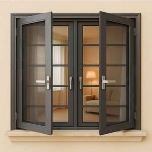 Bảo mật cao khung hợp kim nhôm cửa sổ cửa sổ phá vỡ nhiệt đôi kính cửa sổ màn hình - Product Image 3