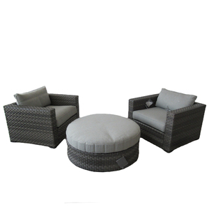Bộ Chia Mây Sang Trọng Bộ Đồ Nội Thất Sân Vườn Ngoài Trời Bộ Trò Chuyện Bằng Liễu Gai Hiên Ghế Ghế Ngồi Và Bàn Cà Phê - Product Image 6