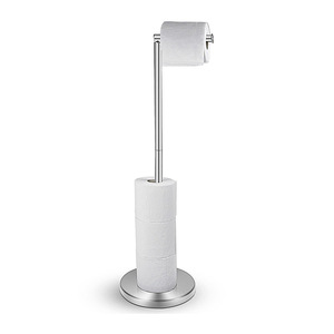 Cross-border Iron Modern Vertical Paper Towel Rack Kitchen Bathroom Toilet Paper Rack <b>Removable</b> Floor Roll - Product Image 2