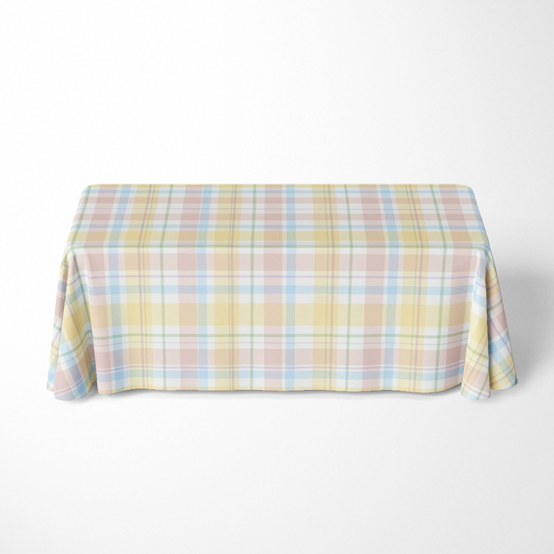 LinenTablecloth 54-Inch Square Polyester Tablecloth Blue & White Checker
