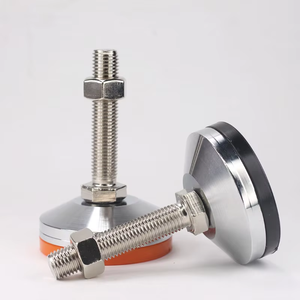 Pieds fixes solides en métal robuste Support antidérapant en caoutchouc jaune M12 M16 20 repose-pieds mécaniques réglables pour tables - Product Image 1