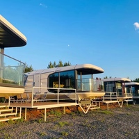 Casa Cápsula de lujo de acero prefabricada moderna para uso en hoteles y parques