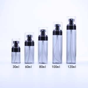 Botella de plástico transparente para Perfume, superficie transparente de niebla fina con espray, color blanco y negro, 30ml, 60ml, 80ml, 100ml, 120ml - Product Image 2
