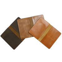 Porte-passeport en cuir pleine fleur de style européen vintage minimaliste, prêt pour le voyage, anti-perte, étui pour carte d'identité, homme femme