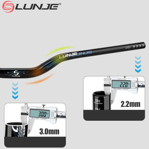 Guidon de vélo LUNJE, hauteur 35 mm, guidon de VTT pour descente, guidon en forme d'oiseau, 31,8*780 mm, en alliage d'aluminium, guidon de vélo à vitesse fixe - Product Image 4