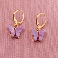 Boucles d'oreilles papillon en or massif, design élégant pour femme