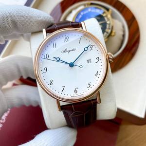 Montre de plongée Bregued Date Brown en acier inoxydable - Affichage analogique résistant à l'eau avec mouvement automatique - Product Image 1