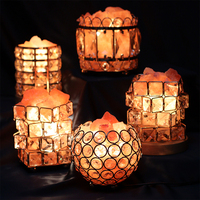 Lampes en sel de l'Himalaya, lampe en sel de cristal naturel de l'Himalaya, lampe de nuit en sel de l'Himalaya