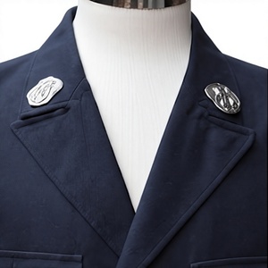 Chaqueta de Uniforme Estilo Túnica Alemana de Color Sólido para Hombre, con 3 Botones y Bolsillos Delanteros para Ropa de Trabajo - Product Image 5