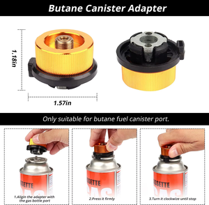 Convertidor de estufa de Gas para acampar al aire libre, Conector de cabeza tipo dividido, adaptador de estufa de Gas butano para acampar al aire libre - Product Image 6