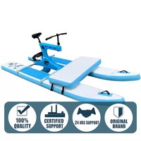 Bateau à pédales hydrofoil gonflable, vélo aquatique avec accessoires, matériau PVC, série WB, bleu, logo personnalisé, à vendre